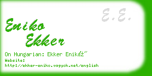 eniko ekker business card